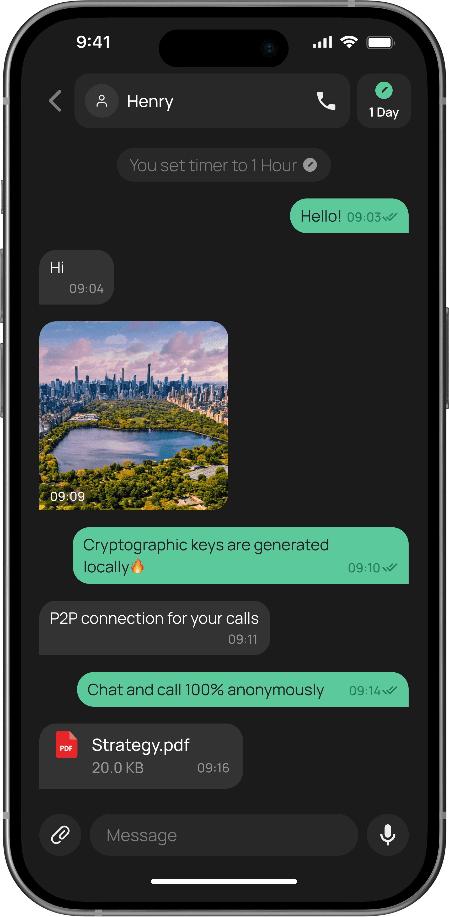 Encrypted chat
