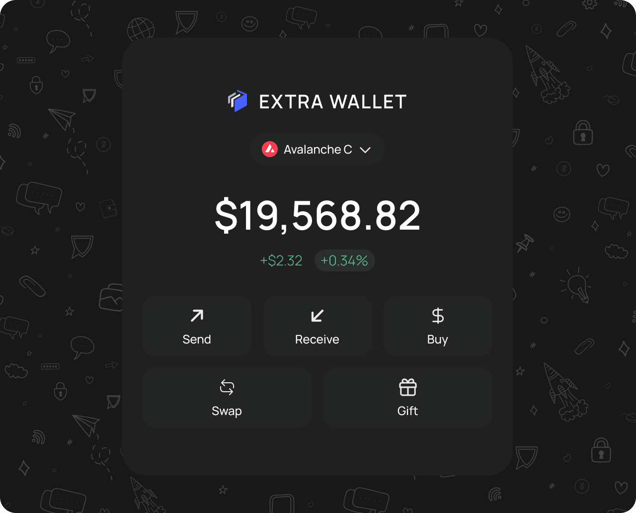 EXTRA WALLET balance screen