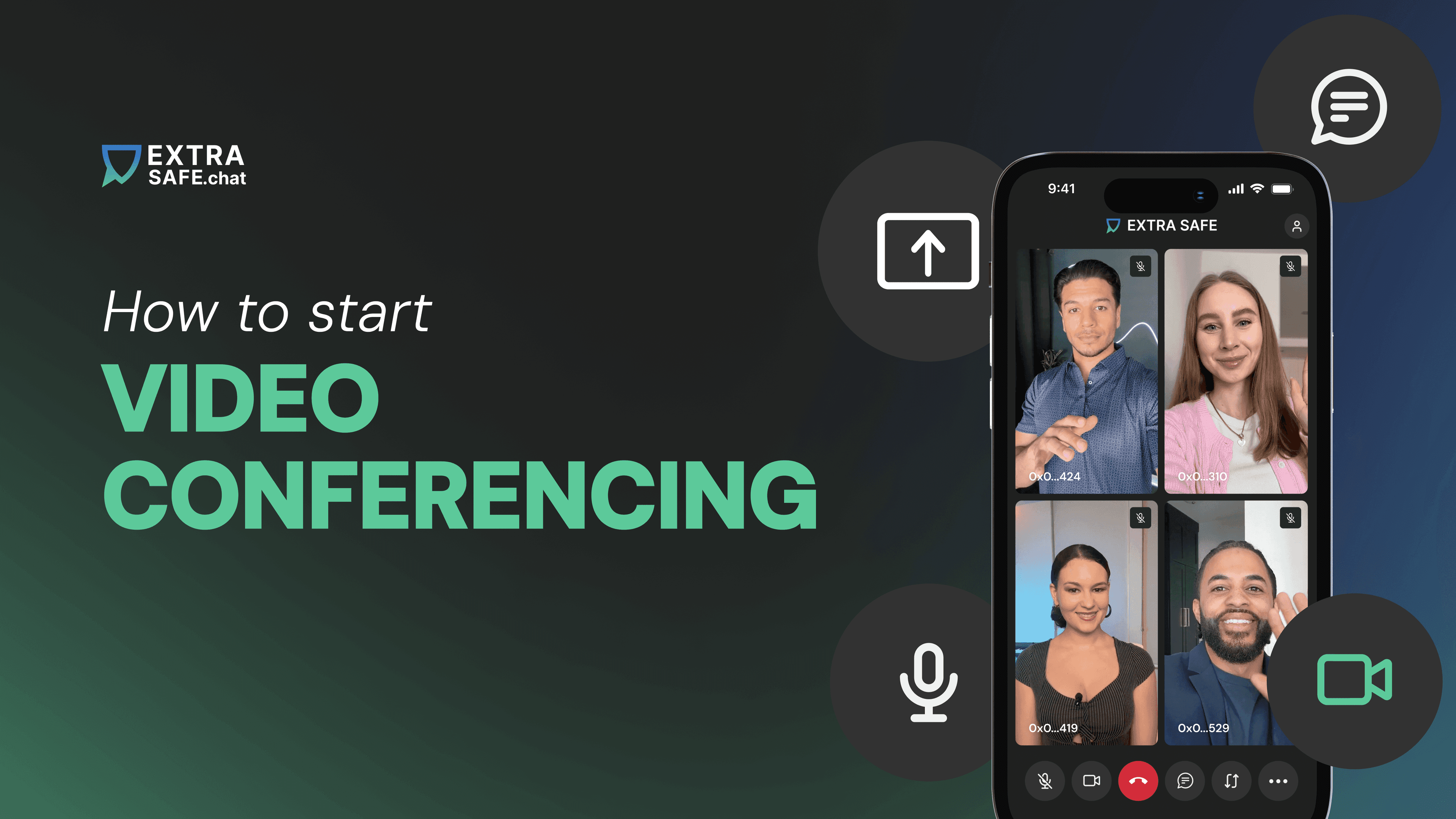 How to start video conferencing on extrasafe.chat