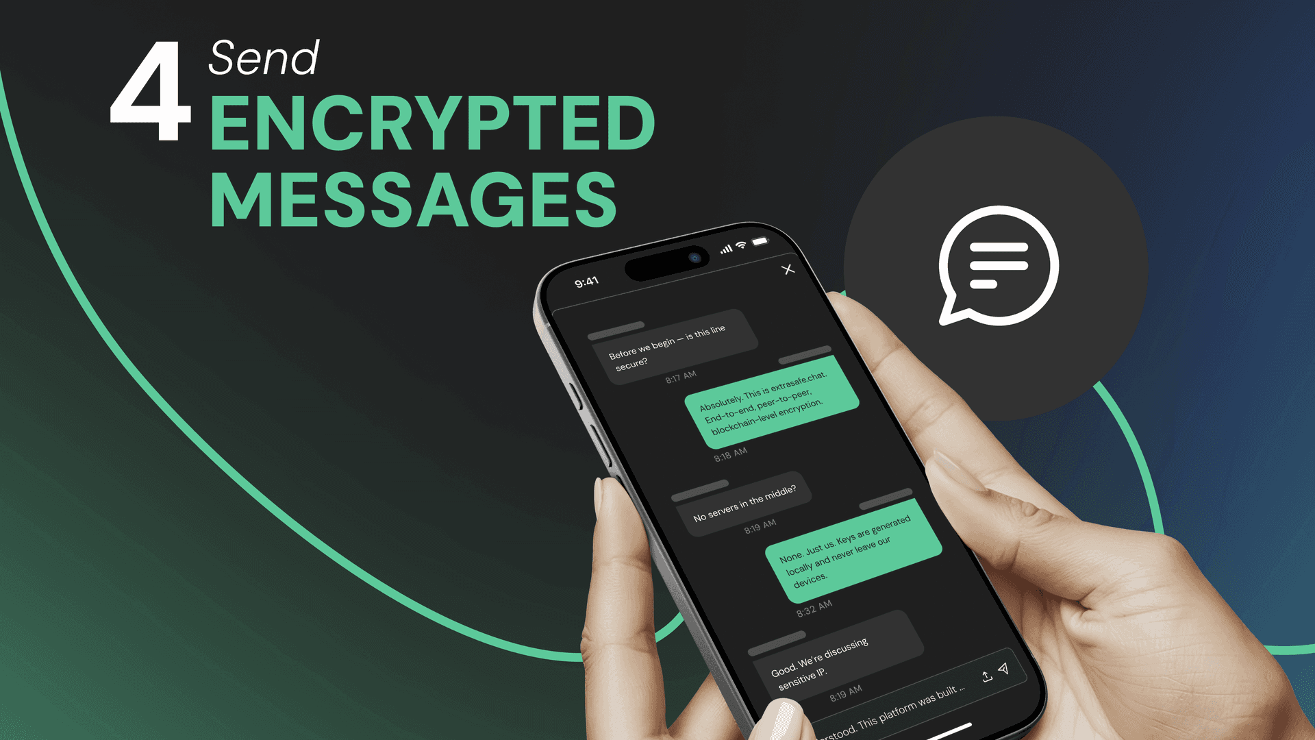 Send your messages securely on extrasafe.chat
