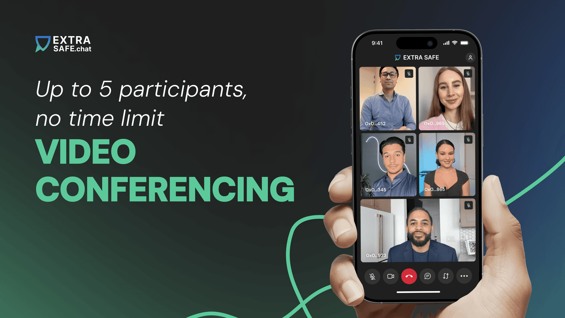 Video conferencing without time limits - up to 5 participants