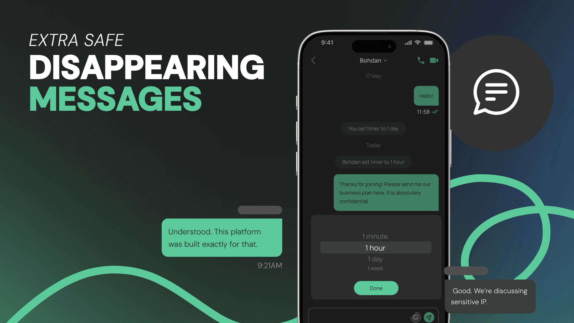 EXTRA SAFE disappearing messages