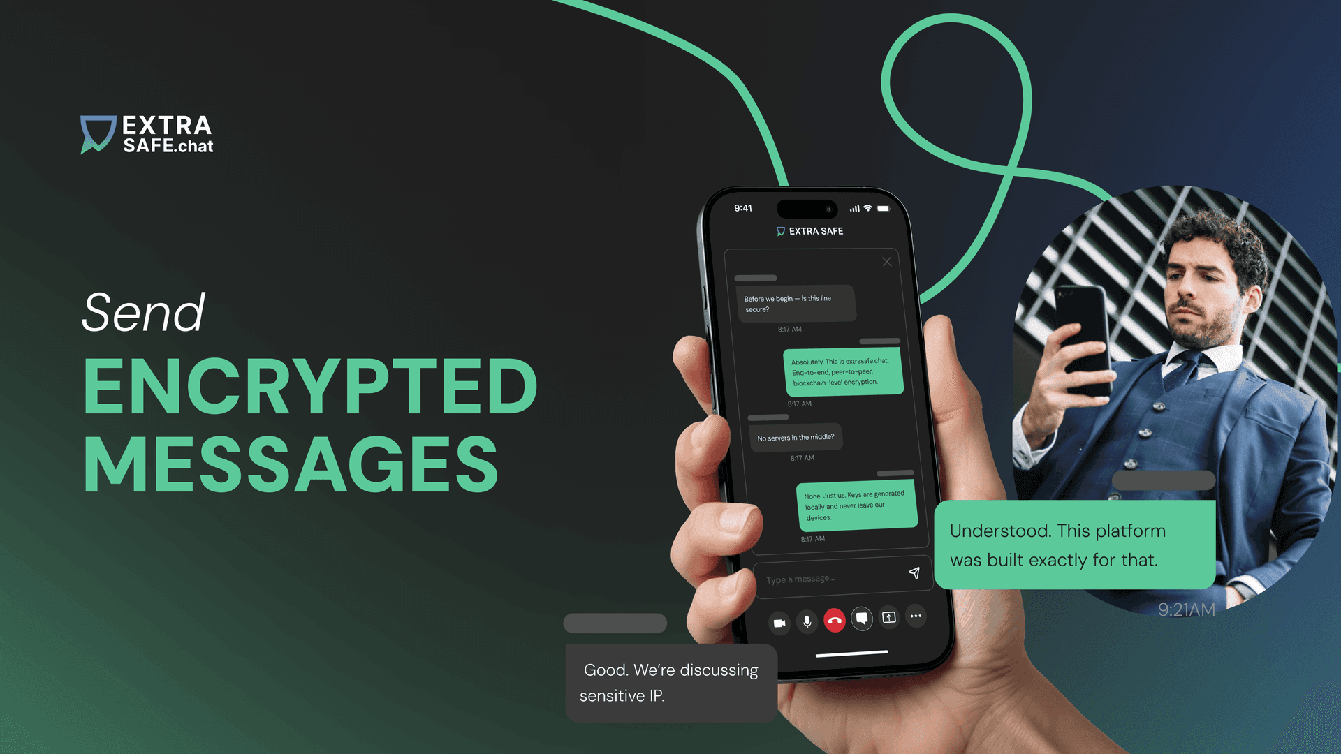 Encrypted messages on extrasafe.chat