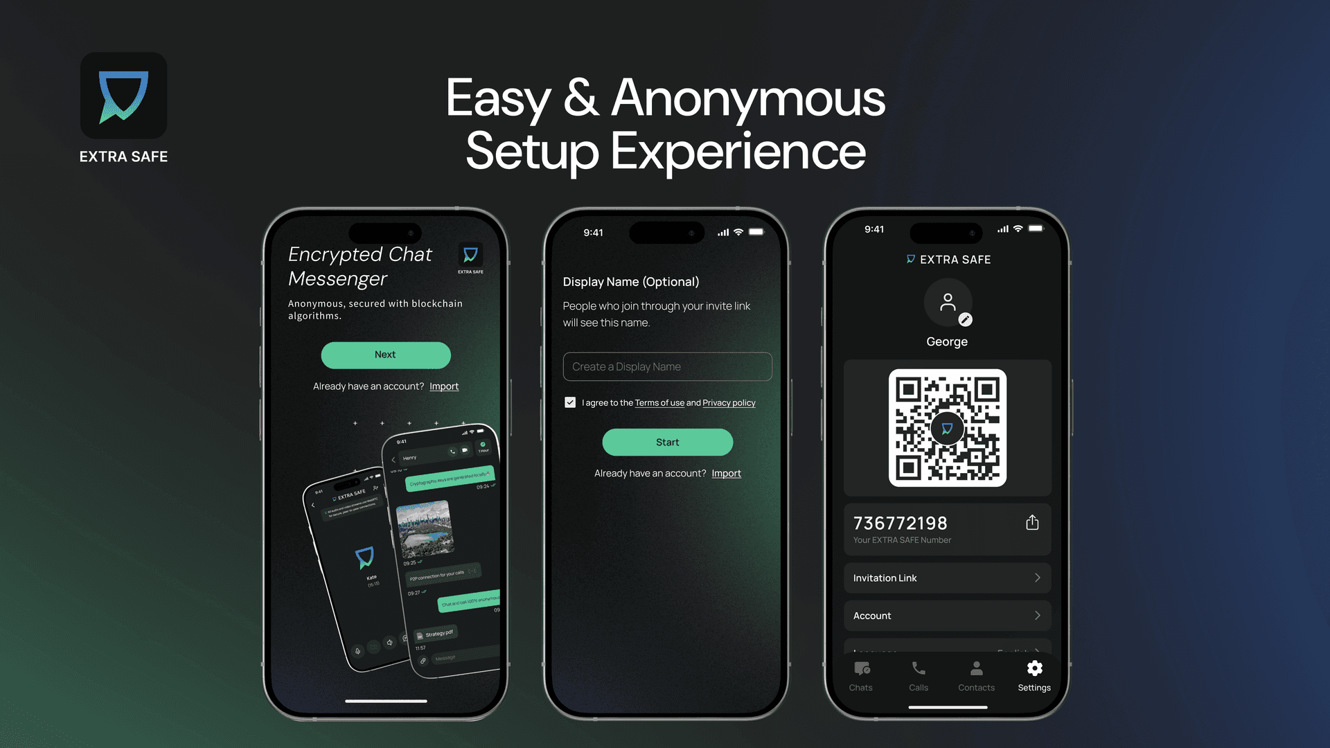Easy & anonymous setup exterience