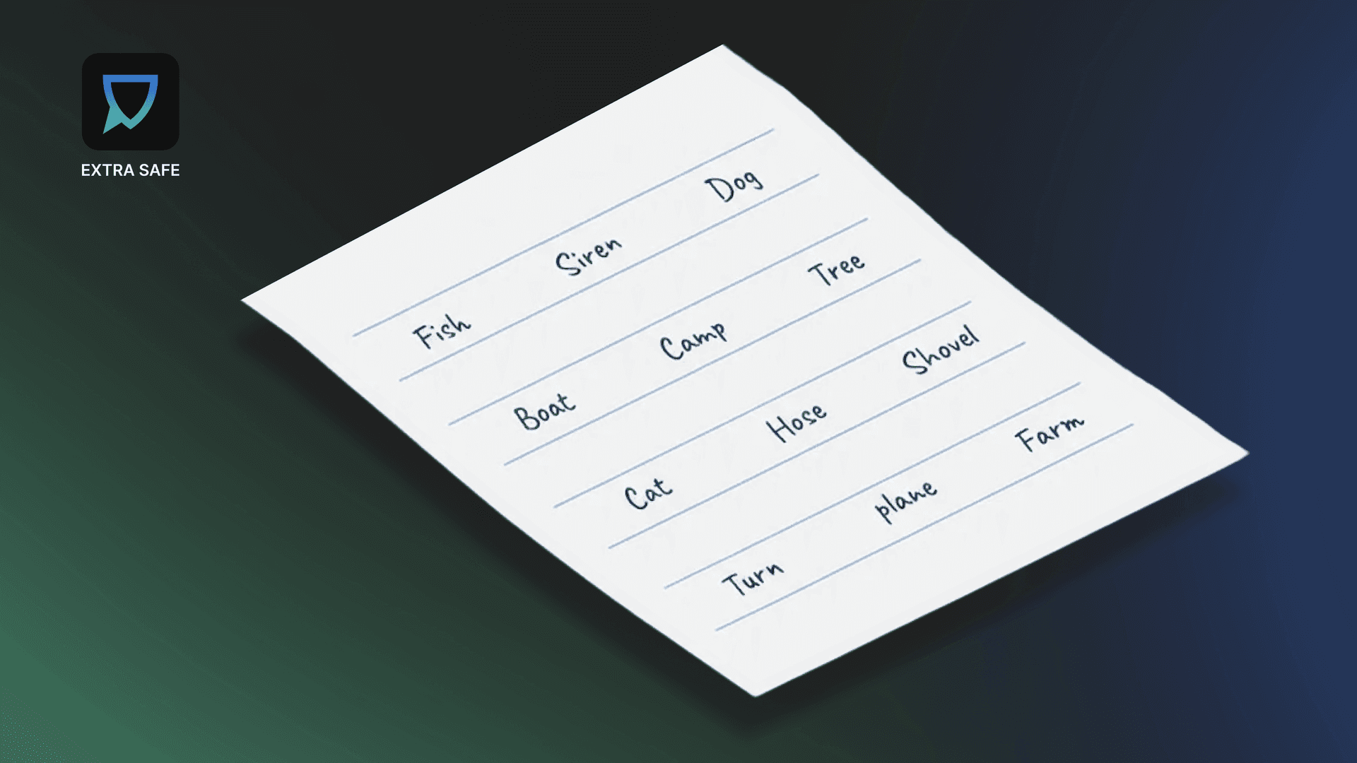 seed phrase stored on paper