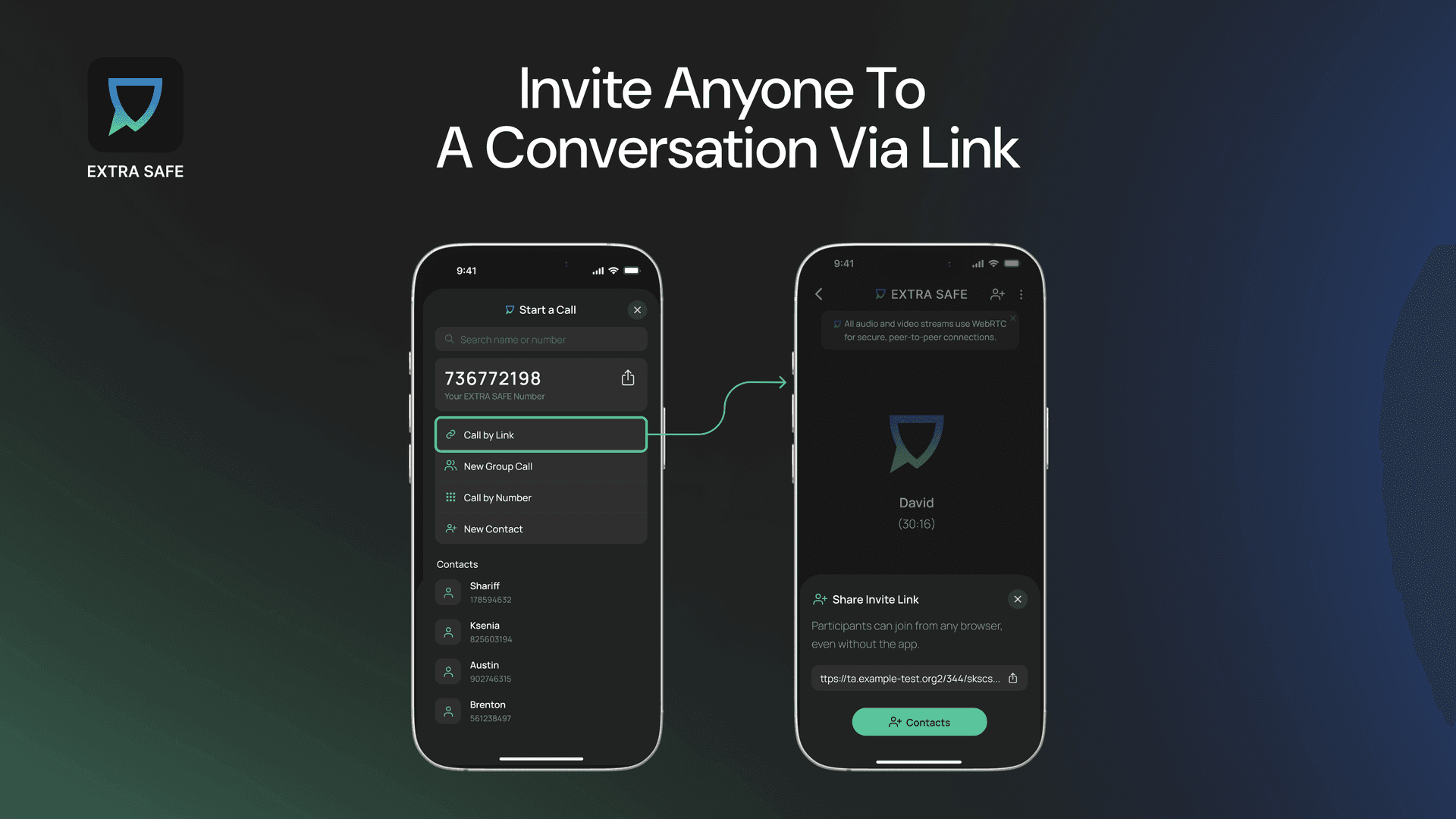 Invite anyone to a conversation via link