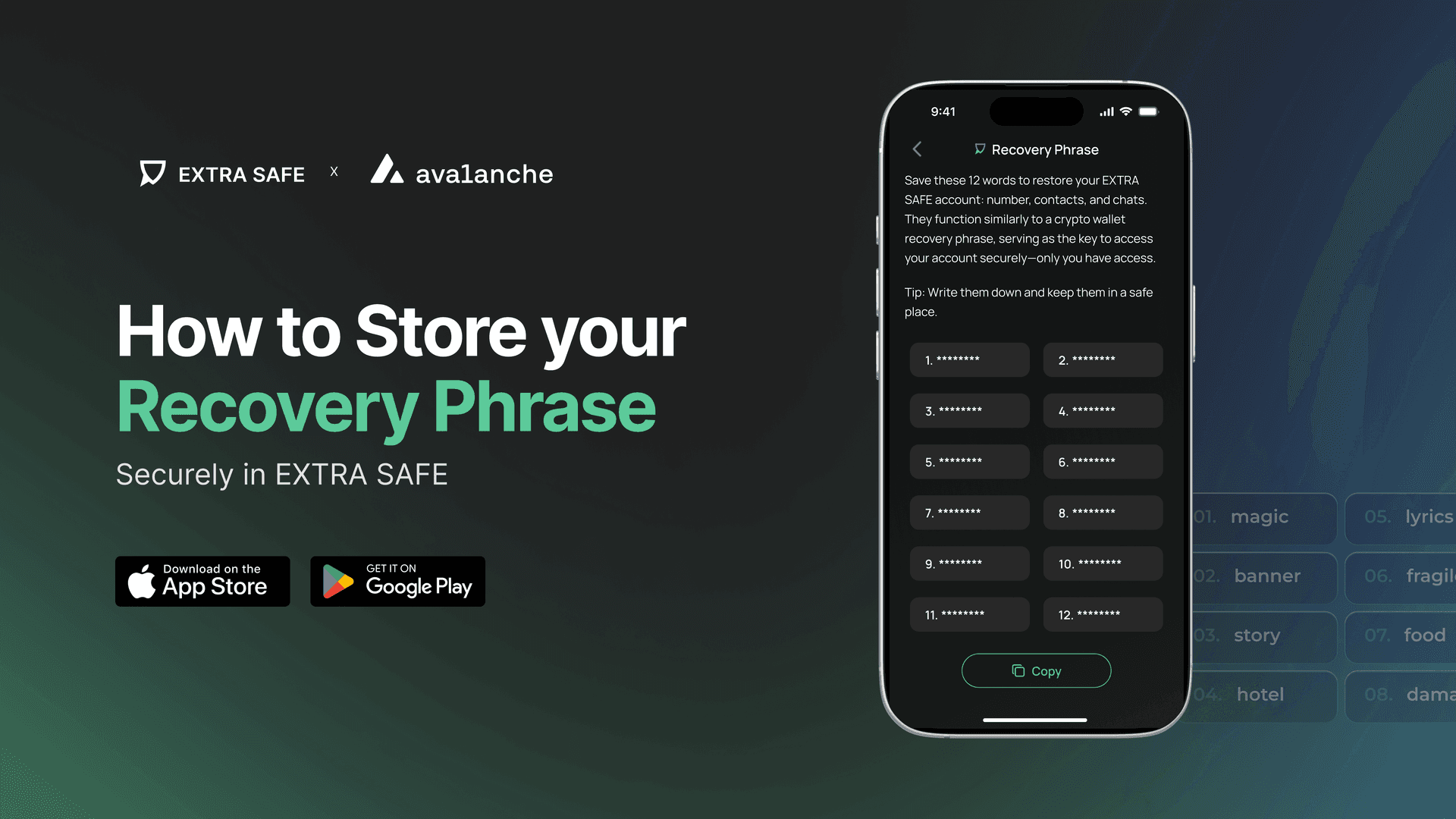 How to store your EXTRA SAFE recovery phrase securely
