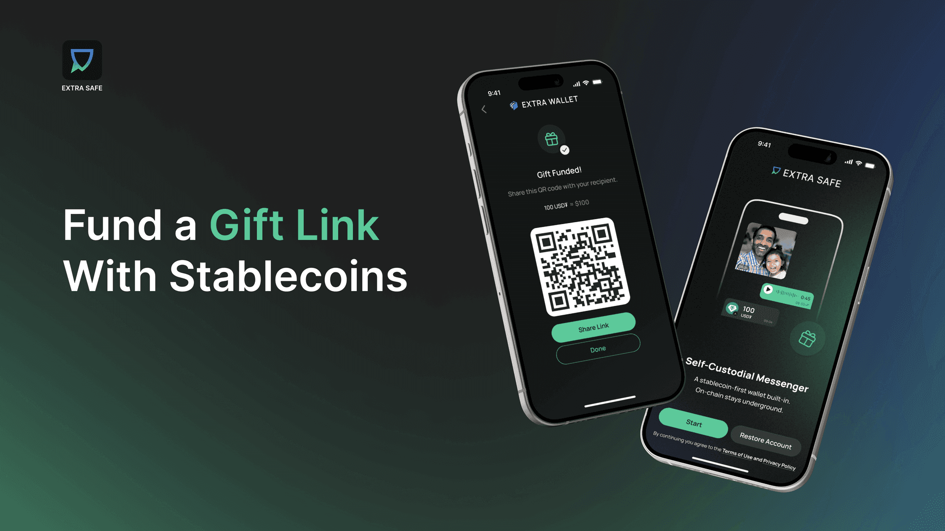 Fund a Gift Link with stablecoins