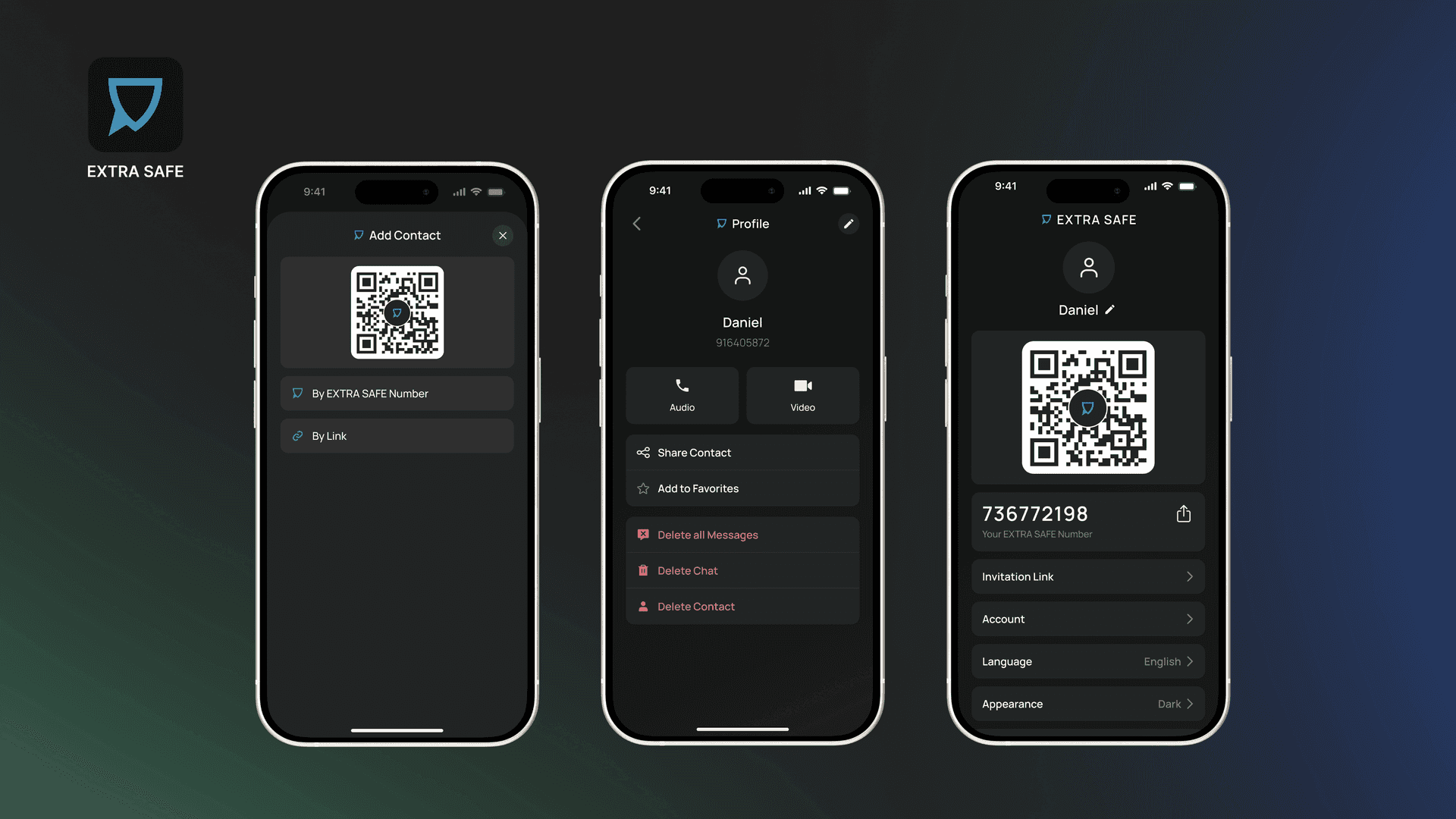 Navigate and manage your contacts in EXTRA SAFE with ease