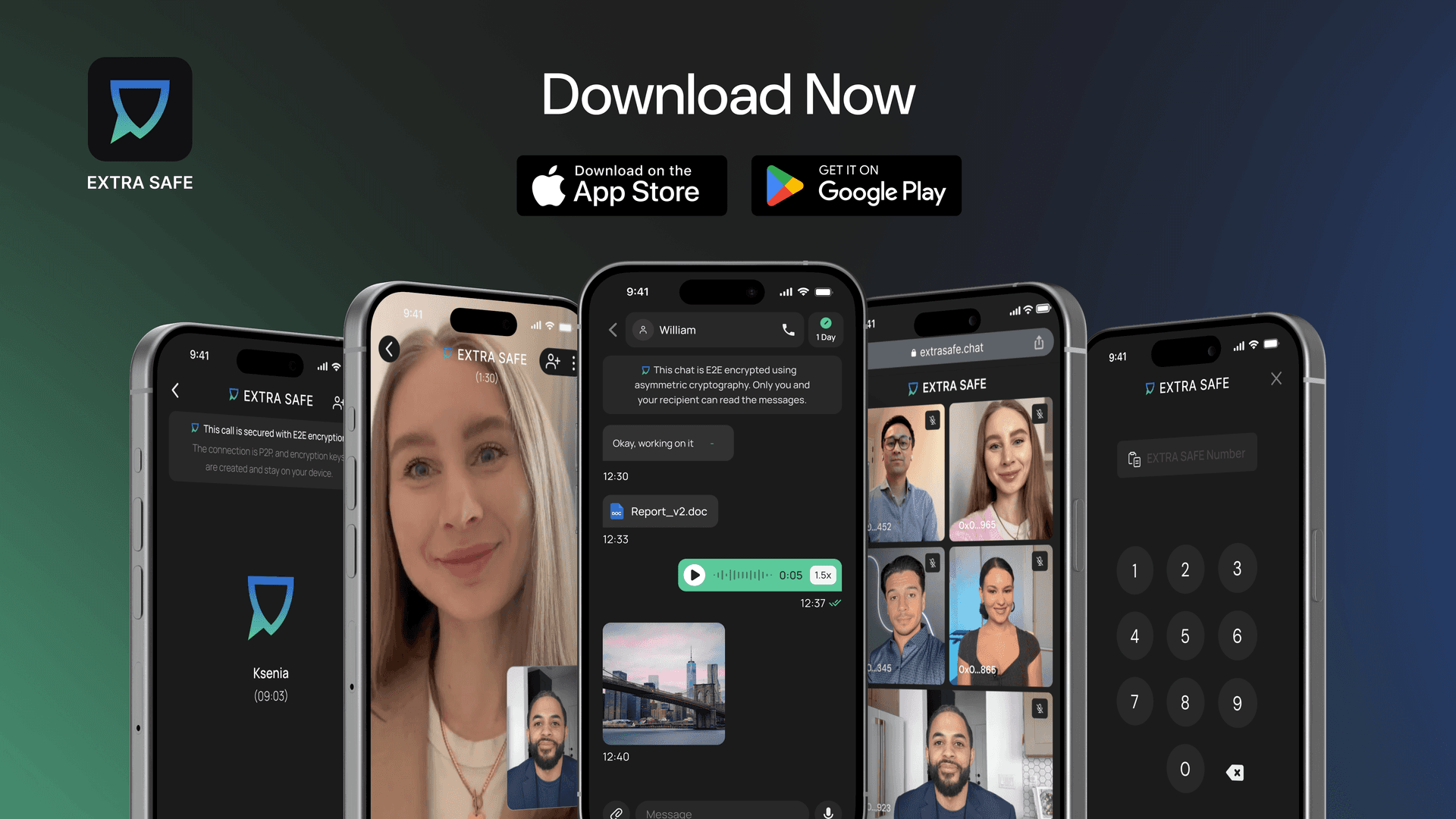 Try EXTRA SAFE Chat now. Available from App Store and Google Play