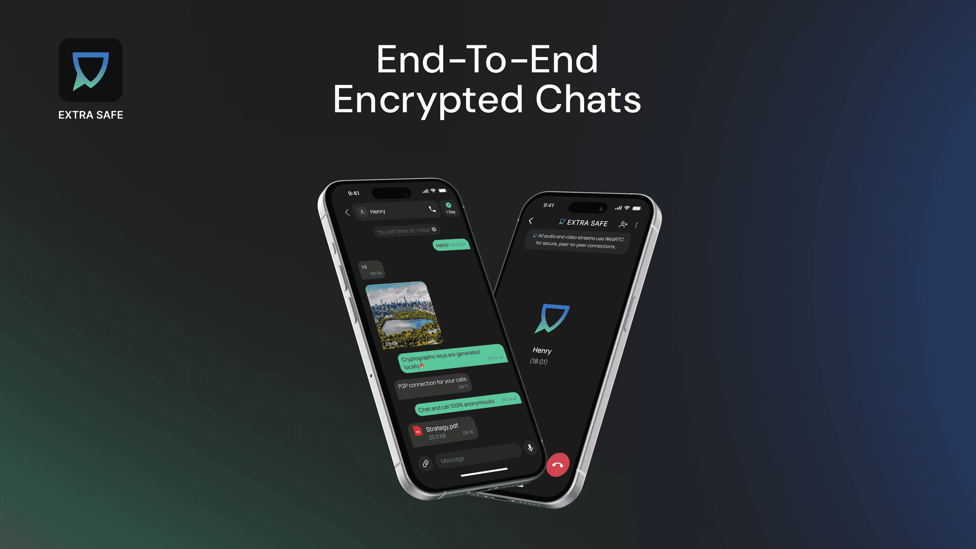 End-to-end encrypted chats