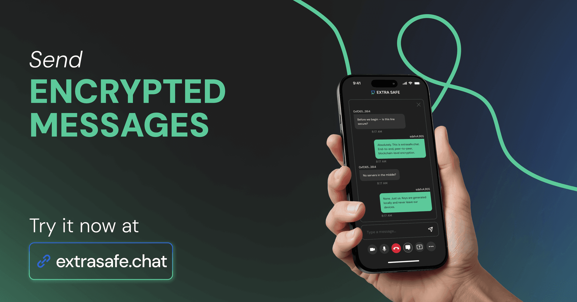 encrypted messages on extrasafe.chat