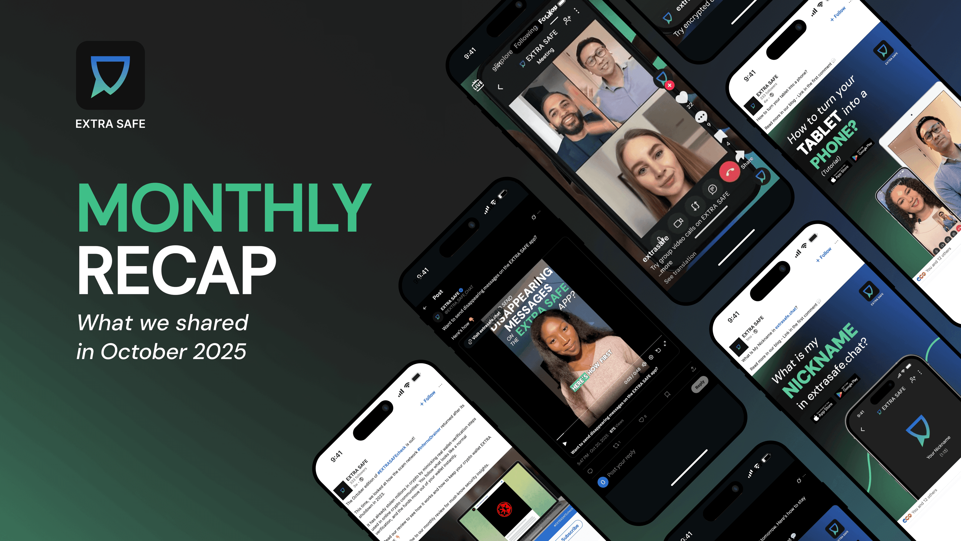 EXTRA SAFE October 2025 recap: privacy, secure calls & scam alerts