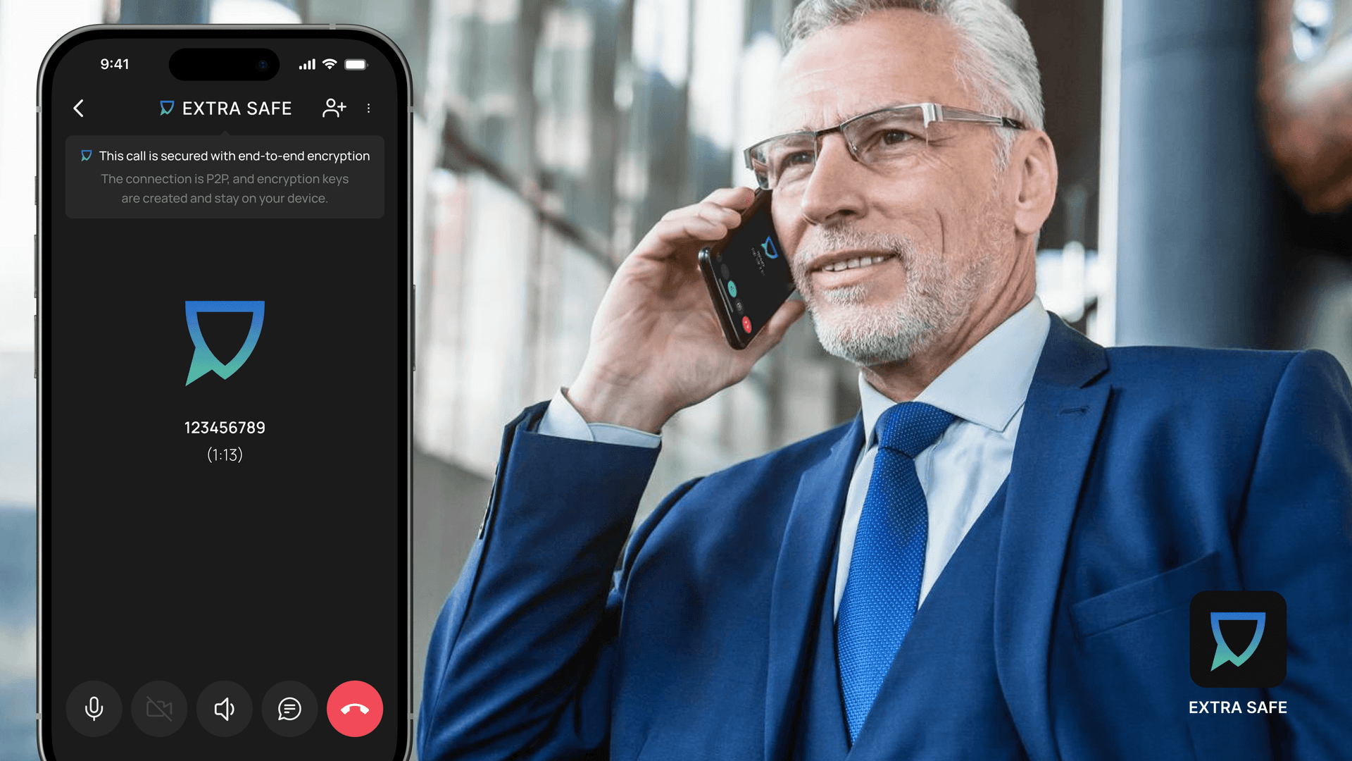 Calls secured with end-to-end encryption