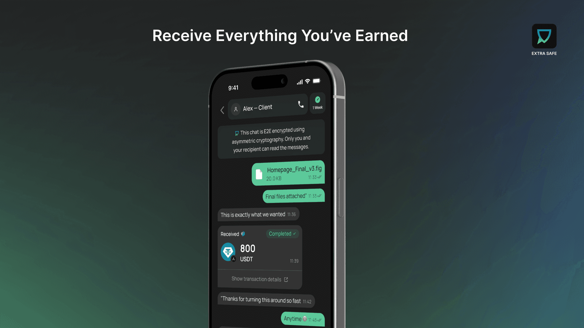 Receive everything you've earned