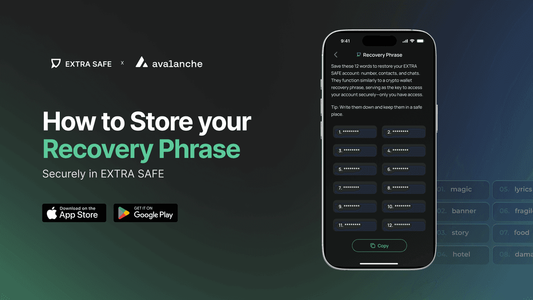 How to store your EXTRA SAFE recovery phrase securely