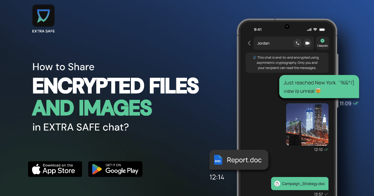 How to Share Encrypted Files and Images in EXTRA SAFE Chat | Tutorial